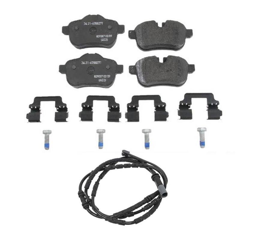 BMW Disc Brake Pad Set - Rear (w/ Sensor)